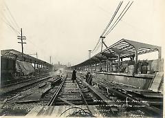 Looking west from 8th Ave showing [progress] on station