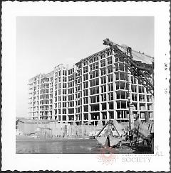 [Construction of apartment house, northwest corner of Grand Avenue & Willoughby Avenue.]