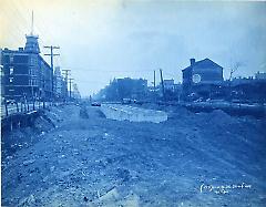 [4th Avenue subway construction site]