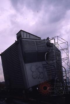 [Super tanker's boiler on the dock]