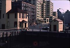 [View from pier at Fulton Ferry Landing, south down Water Street]
