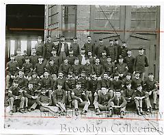 Brooklyn City Guard gather for riot duty in 1892