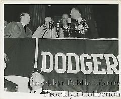 [Leo Durocher with John Cashmore and others]