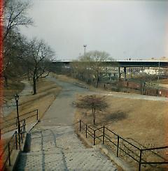 [View looking west from 3rd Avenue.]