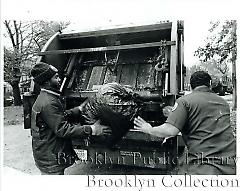 Garbage pickup in McCarren Park