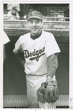 [Carl Erskine in dugout]