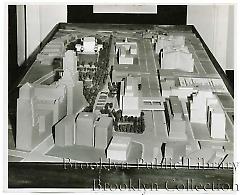 [Architectural model of proposed changes to Brooklyn Civic Center]