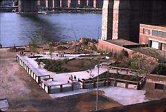 [new park deck next to Brooklyn Bridge]