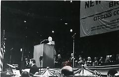 [Speaker at rally in Madison Square Garden]