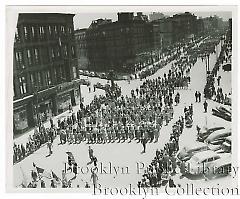 [Aerial view of Loyalty Day parade]