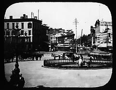 Views: Brooklyn, Long Island, Staten Island. Brooklyn municipal buildings. View 003: City Hall Square. Brooklyn, prior to 1880.