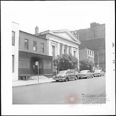 [East side of Bridge Street between Johnson Street and Myrtle Avenue, looking south.]