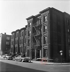 [North west corner of Hall Street & Willoughby Avenue.]