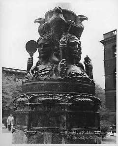 [Base of flagpole at Pratt Institute]