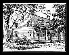 Views: U.S., Brooklyn. Brooklyn, Lefferts Homes. View 010: Lefferts House (drawing) Ext. Built before Prospect Park.