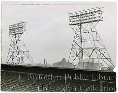 [Lighting towers at Ebbets Field]