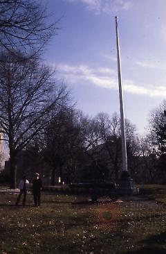 [Flag pole in front of Navy hospital]