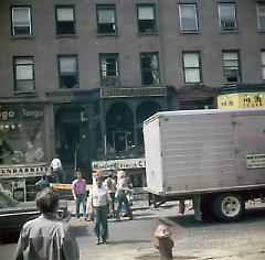[Taken Friday morning May 17, 1974 day after fire at 130 Montague Street.]