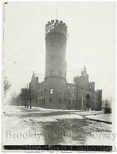 [23rd Regiment Armory with sign for auto show]