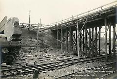 Detail of conditions at Ft. Hamilton Ave. showing temporary bridge, west side