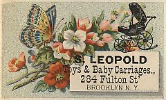 Tradecard. S. Leopold. 284 Fulton Street. Brooklyn.