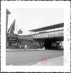 [View of Kings Highway at Kings Highway station on Brighton Beach line.]