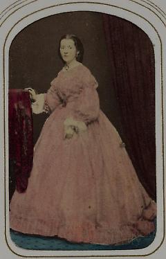 [Woman Wearing Pink Dress]