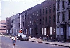 [Bushwick street scene with pedestrian]