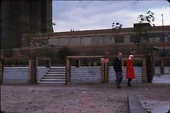 [park deck and underside of Brooklyn Bridge at Fulton Ferry Landing]