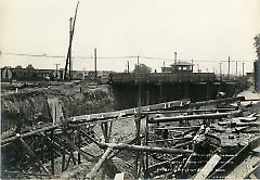 Looking east from 14th Ave. showing progress of construction work