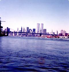 [Skyline view of Manhattan from Seatrain]