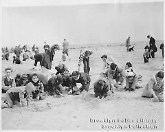 Egg hunt, Coney Island beach