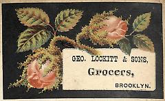 Tradecard. George Lockitt and Sons. Brooklyn.