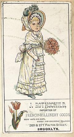 Tradecard. J. Rothschild. 269 and 271 Fulton Street. Brooklyn.