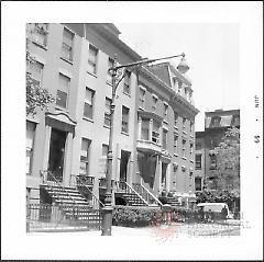 [West side of Monroe Place, looking north toward Clark Street.]