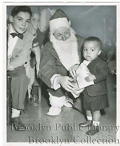 [Santa Claus with children at Brooklyn Hospital]