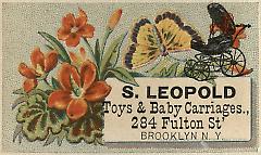 Tradecard. S. Leopold. 284 Fulton Street. Brooklyn.