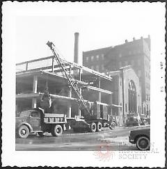 [Construction at southeast corner of Ryerson Street & Willoughby Avenue. ]