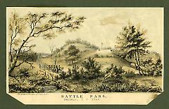 Battle Pass,  Brooklyn L.I. 1766. Detail. Lithograph by Hayward and Lepine, 171 Pearl St, NY.