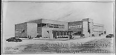 Architect's drawing of Brownsville Boys Club building