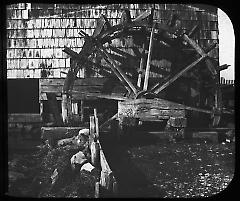 Views: Brooklyn, Long Island, Staten Island. Brooklyn scenes; buildings. View 019: Garrettson's Mill, water wheel.