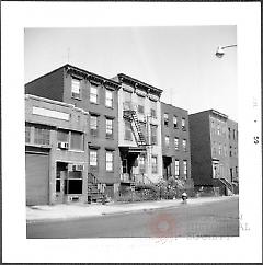 [West side of Bridge Street between Johnson Street and Tillary Street, looking north.]