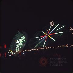 [Rides at night], Coney Island