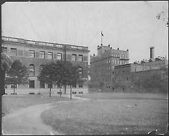 [Library, Main Building, and South Hall at Pratt Institute]