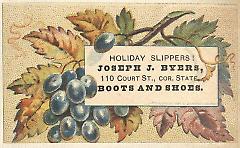 Tradecard. Joseph J. Byers. 110 Court Street. Brooklyn.