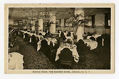 Dining Room, The Towers Hotel, Brooklyn, N.Y. Recto.
