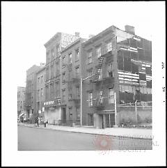 [East side of Bridge Street between Johnson Street and Tillary Street, looking north. ]