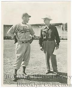 [Burt Shotton with unidentified player]