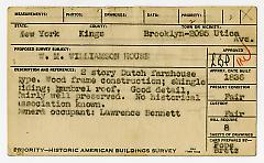 Preliminary survey of the M.W. Williamson House prepared for the Historic American Buildings Survey.