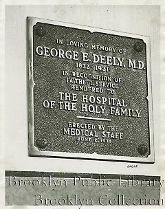 [Hospital of the Holy Family plaque]